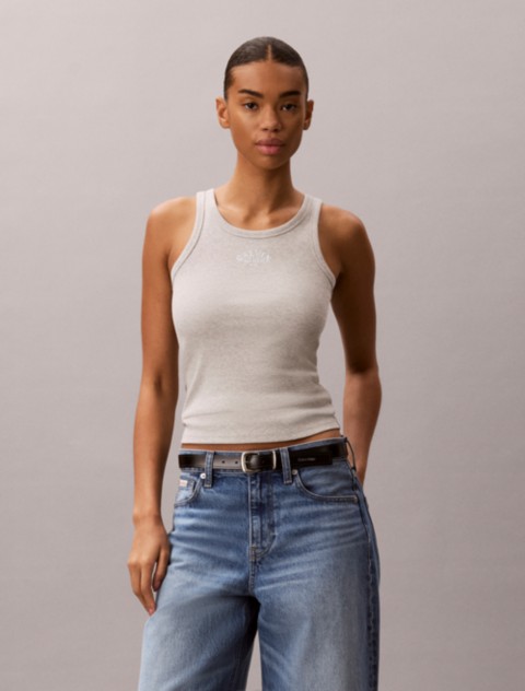 Женские топы Calvin Klein Contour Rib Logo Graphic Tank Top