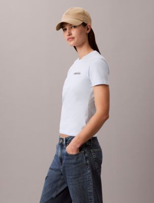 Женские футболки Calvin Klein Logo Graphic Slim T-Shirt — фото 3