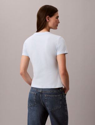 Женские футболки Calvin Klein Logo Graphic Slim T-Shirt — фото 4