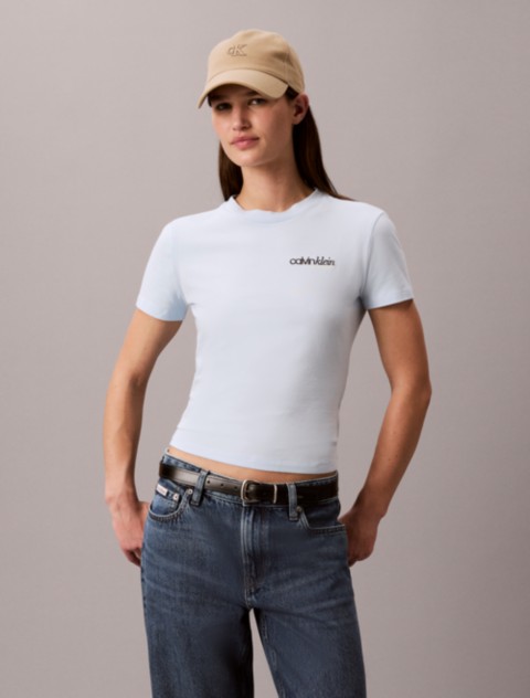 Женские футболки Calvin Klein Logo Graphic Slim T-Shirt