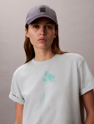 Floral Logo Graphic Boxy T-Shirt, Pale Meadow