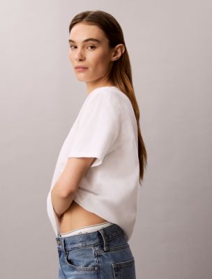 Женские футболки Calvin Klein Boxy CK NY Graphic Tee — фото 4