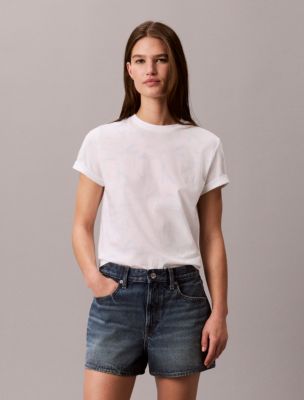 Женские футболки Calvin Klein Allover Faded Monogram Classic T-Shirt — фото 5