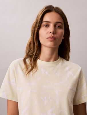 Allover Faded Monogram Classic T-Shirt, Pear Sorbet