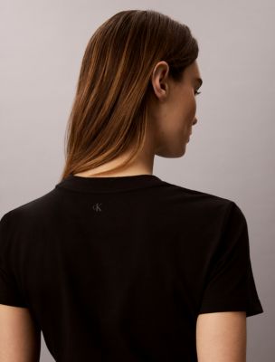 Женские футболки Calvin Klein Slim Tiered Logo Graphic Tee — фото 6