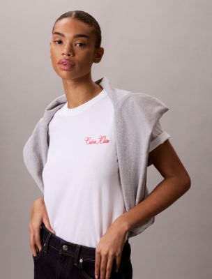 Женские футболки Calvin Klein Cursive Calvin Klein Graphic Boxy Tee — фото 2