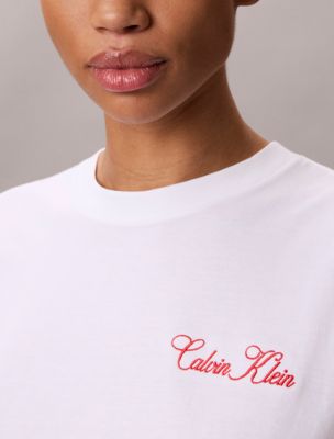 Женские футболки Calvin Klein Cursive Calvin Klein Graphic Boxy Tee — фото 6