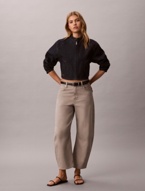 Женские джинсы Calvin Klein Cropped Barrel Jeans