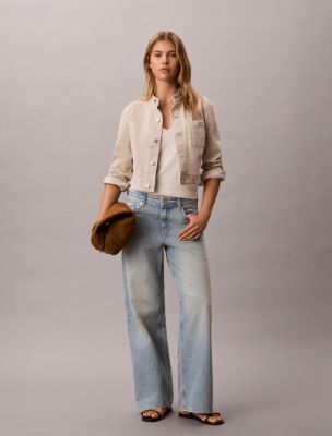 Low Rise Baggy Logo Jeans, Fresh Water