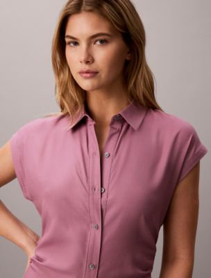 Женские платья Calvin Klein Pleated Lyocell Shirt Dress — фото 2