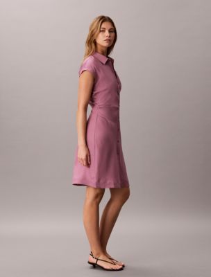 Женские платья Calvin Klein Pleated Lyocell Shirt Dress — фото 3