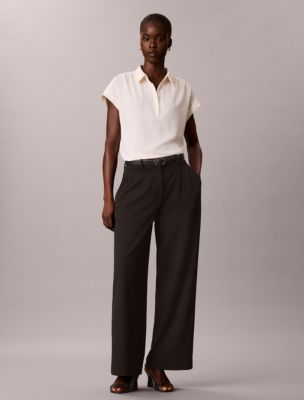 Classic Collar Popover Top, Calico