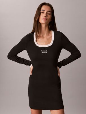 Женские платья Calvin Klein Logo Graphic Rib Mini Dress — фото 2