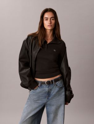 Woven Monologo Henley Turtleneck Sweater, Black