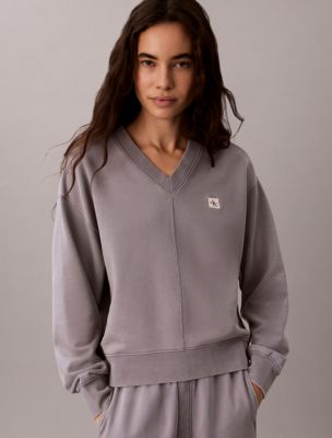 Woven Monologo Terry Relaxed Sweatshirt, Quicksilver