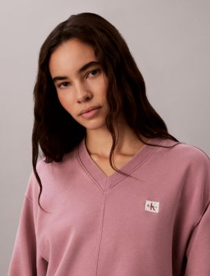 Женские худи Calvin Klein Woven Monologo Terry Relaxed Sweatshirt — фото 2