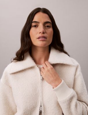 Женские куртки Calvin Klein Brushed Boucle Fleece Zip Jacket — фото 3