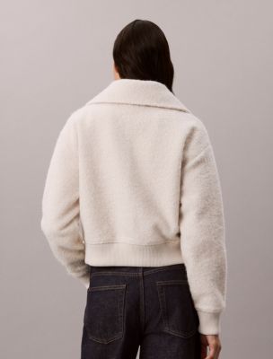Женские куртки Calvin Klein Brushed Boucle Fleece Zip Jacket — фото 5