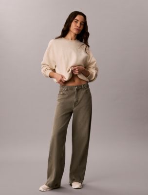 Женская толстовка Calvin Klein Textured Fleece Crewneck, цвет: Меланжевый — фото 3
