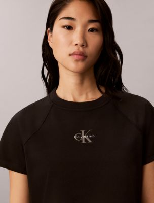 Женские футболки Calvin Klein Monologo Interlock Cropped Tee — фото 2