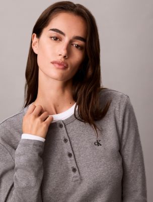 Cotton Modal Rib Henley Top - thumbnail 4