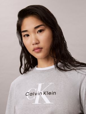 Женские футболки Calvin Klein Monologo Cropped Drawstring Tee — фото 2
