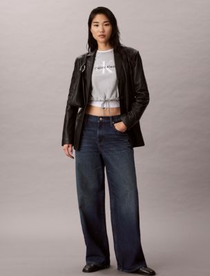 Женские футболки Calvin Klein Monologo Cropped Drawstring Tee — фото 3