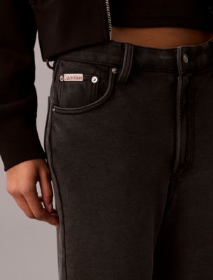 Женские джинсы Calvin Klein Denim Wash French Terry Wide Leg Pants — фото 4