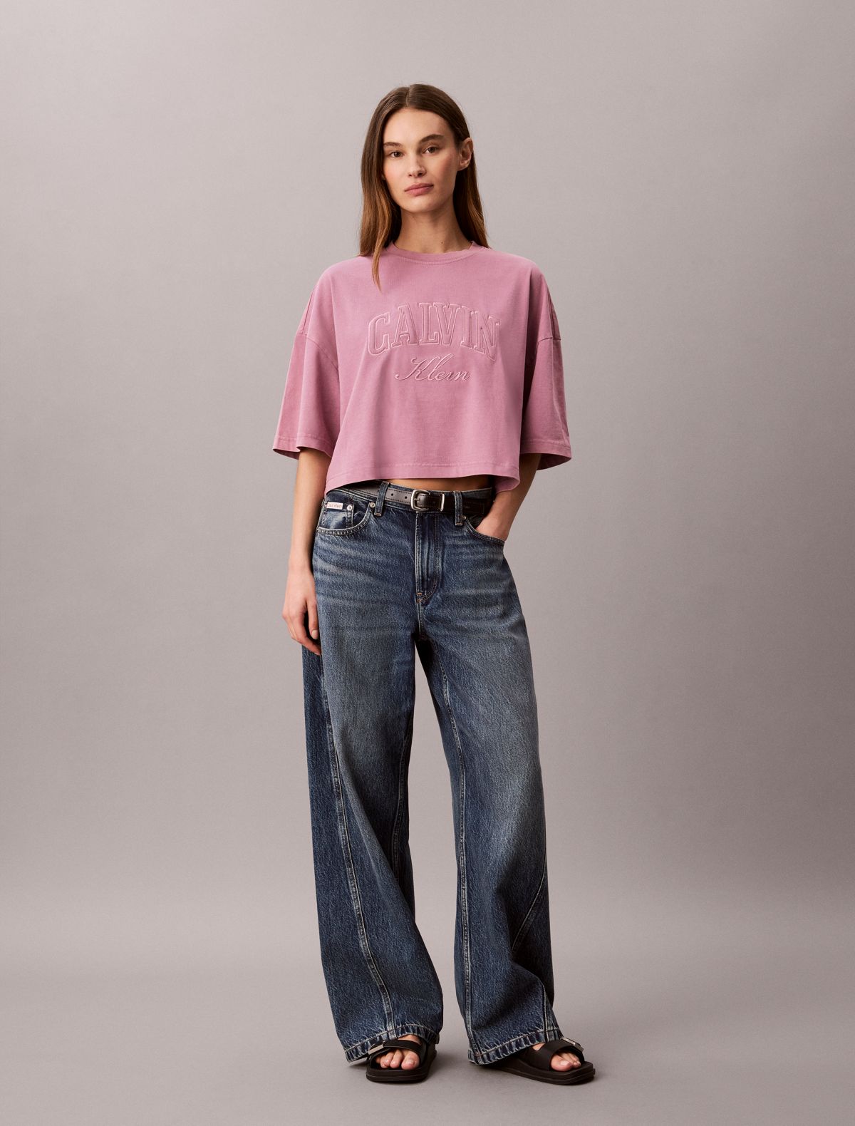 Boxy Applique Logo Tee