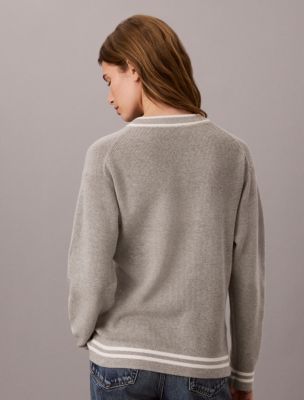 Женские свитеры Calvin Klein Woven Monologo Crewneck Sweater — фото 4