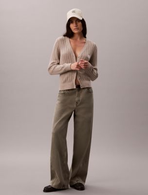 Женские кардиганы Calvin Klein Woven Monologo Cardigan — фото 2