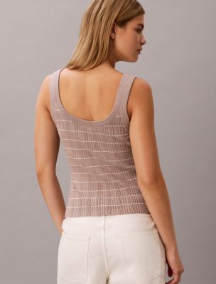Женские топы Calvin Klein Tech Knit Striped Tank Top — фото 5