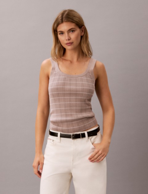 Женские топы Calvin Klein Tech Knit Striped Tank Top