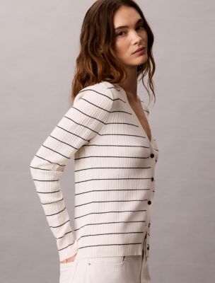 Женские кардиганы Calvin Klein Tech Knit Rib Stripe Cardigan — фото 5