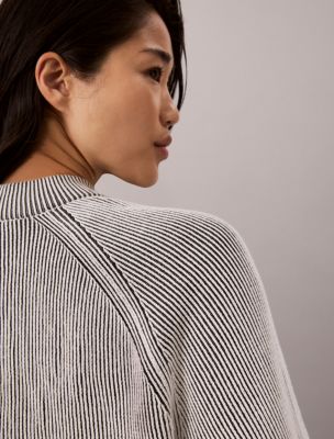 Женский свитер Calvin Klein Monogram Graphic Rib, цвет: Чёрный комбинированный — фото 6