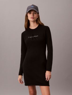 Женские платья Calvin Klein Monogram Logo Long Sleeve Mini Dress — фото 3