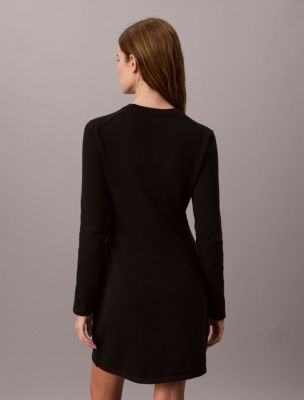 Женские платья Calvin Klein Monogram Logo Long Sleeve Mini Dress — фото 4