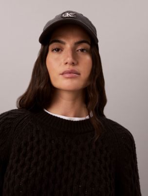Женский свитер Calvin Klein Merino Wool Blend Cable Knit, цвет: Чёрный — фото 3