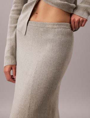 Женские юбки Calvin Klein Smooth Cotton Rib Midi Skirt — фото 5