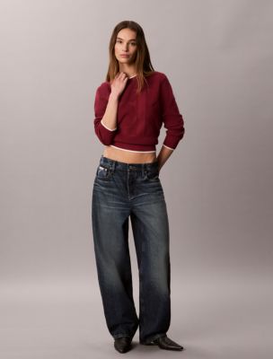 Smooth Cotton Monogram Tipping Sweater - thumbnail 4