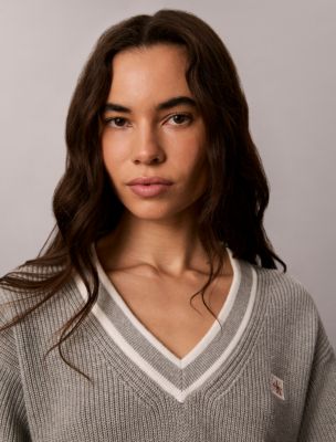 Женские платья Calvin Klein Woven Monologo Tunic V-Neck Dress — фото 3