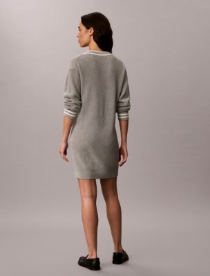 Женские платья Calvin Klein Woven Monologo Tunic V-Neck Dress — фото 4