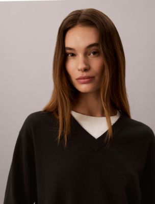 Женские свитеры Calvin Klein Dual Layer Relaxed Sweater — фото 3