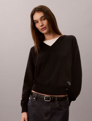 Женские свитеры Calvin Klein Dual Layer Relaxed Sweater — фото 4