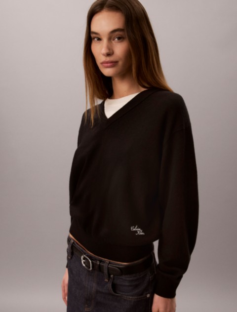 Женские свитеры Calvin Klein Dual Layer Relaxed Sweater