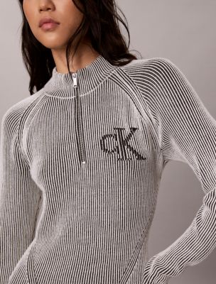Женское платье Calvin Klein Monogram Graphic Rib Mini, цвет: Чёрный комбинированный — фото 2