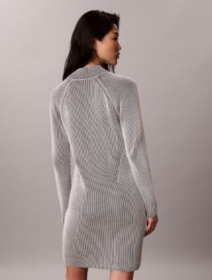 Женское платье Calvin Klein Monogram Graphic Rib Mini, цвет: Чёрный комбинированный — фото 5