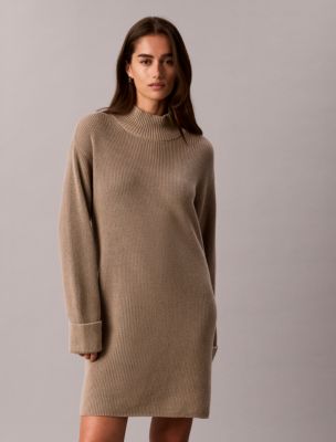 Женское платье Calvin Klein Relaxed Rib Mini, цвет: Кешью — фото 2