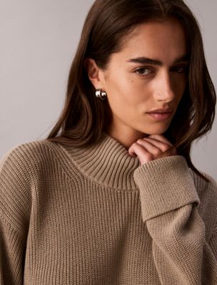 Женское платье Calvin Klein Relaxed Rib Mini, цвет: Кешью — фото 4