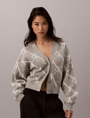 Женские кардиганы Calvin Klein Monogram Logo Cardigan Sweater — фото 3